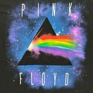 Liquid Blue Pink Floyd Dark Side of the Moon Galaxy Graphic T-Shirt Black 3XL